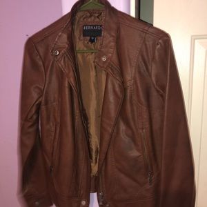 Bernardo brown leather jacket